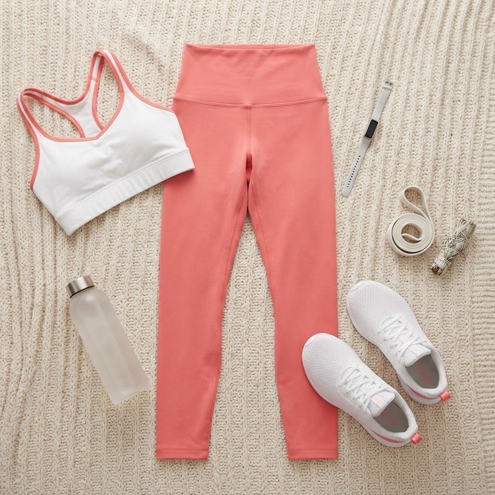 Beyond Yoga Spacedye High Waisted Midi Leggings Coral Pink Medium